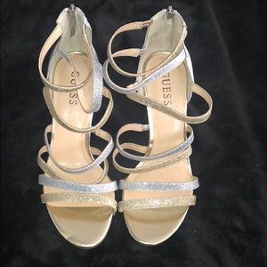 Silver and Gold Guess heels